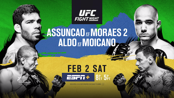 Watch UFC Fight Night 144: Assuncao vs Moraes 2