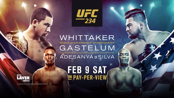Watch UFC 234: Whittaker vs. Gastelum