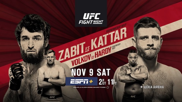 Watch UFC Fight Night 163: Zabit vs. Kattar 11/9/19