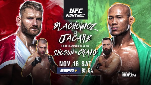 Watch UFC Fight Night 164: Blachowicz vs. Jacare 11/16/19