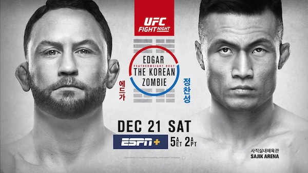 Watch Fight Night 165: Edgar vs. The Korean Zombie 12/21/19