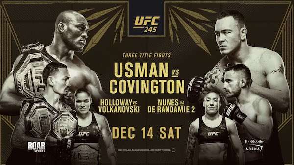 Watch UFC 245: Usman vs. Covington 12/14/19 Online