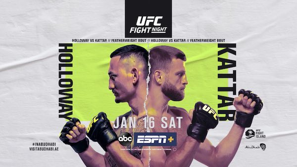 Watch UFC Fight Night Island 7: Holloway vs. Kattar 1/16/21 Live Online