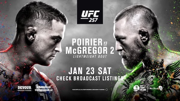 Watch UFC 257: Poirier vs. McGregor 2 1/23/21 Live Online