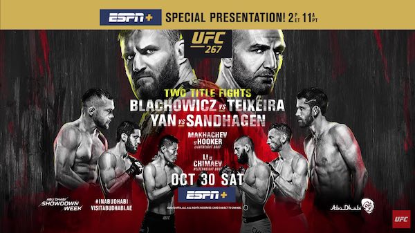 Watch UFC 267: Blachowicz vs. Teixeira